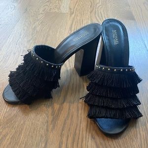 Michael Kors Fringe Heel Sandals